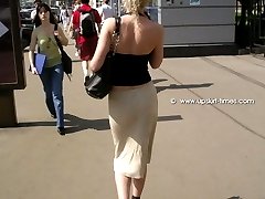 This girl in a white skirt will be much surprised when finding her pics on the Web