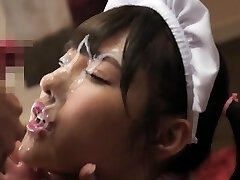 Arina Hashimoto Smiling and enjoying jizm
