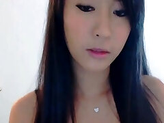más guapa asiática webcam chick striptease