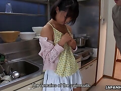 Zealous Tomoyo Isumi is Asian blowlerina who stands on knees to give Bj