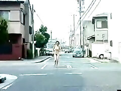 japanese gal nude and run on the street
