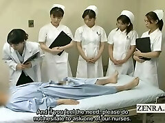 Sottotitolato CFNM Giapponese medico infermiere pompino seminario