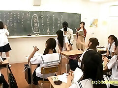 Jav Idol Schoolgirls Fucked By Masked Studs In There Classroom