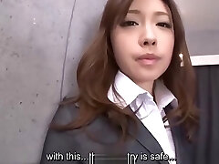Japanese sweetie Aiko Hirose in well office sex