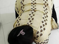 (Telugu Maid Ko Jabardast Choda) Desi Maid Fucked by the possessor with condom while cleaning Room - Immense Spunk wild
