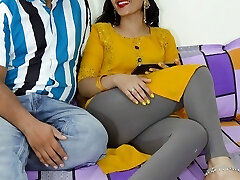 Indian sumptuous girl Priya seduced stepbrother by witnessing adult film with him