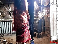 Red Saree Wife Outdoor Blowjob ( Official Vid By Villagesex91)