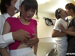 Bushy pussy of lovely Chinese gal Akubi Yumemi is fucked missionary style