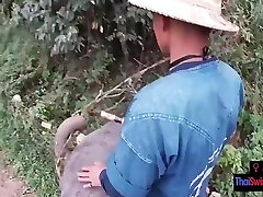 Elephant Riding In Thailand With Horny Teenie Couple