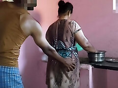 Aunty was working in the kitchen when I had lovemaking with her