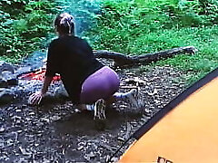 Nubile sex in the forest, in a tent. REAL VIDEO