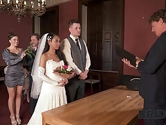 Indonesian bride Killa Raketa gets super-naughty on the table on her wedding day