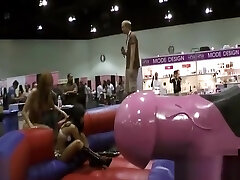 KT So riding Giant Fake Penis in public