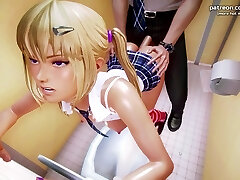 Waifu Academy - Lil 18yo Teen School Girl Was Very Naughty So She Gets Punished With Some Good Anal Poking - #4