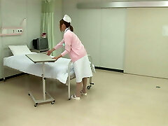 Steamy Japanese Nurse gets pounded at hospital bed by a horny patient!