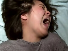 Asian Girl's Massive Orgasm Face With Mouth Wide Open