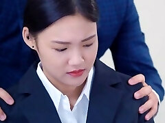 Sexy Chinese girl comes for a job conversation but gets her puss licked instead