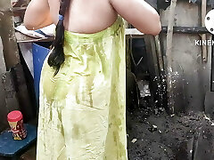 Antha yadav hot outside tub full topless