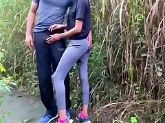 Highly Risky Public Pummel With A Beautiful Girl At Jogging Park