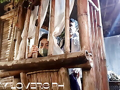 Eighteen Year Old Pinay Student Having a Lot Of Joy With Her old man guard in school!