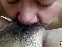 A massive hook-up toy causes a Japanese wife to cum several times in a row