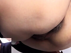 Japanese babe squatting