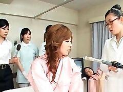 Asian cute patient gets cooch checked at the gynecologist
