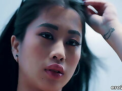 Surfer guy fucks an asian ultra-cutie