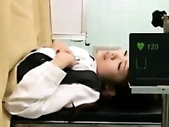 Kinky doctor takes hold of the chance to bury his pink cigar inside a ti Kinky doctor takes hold of the chance to bury his pink cigar inside a ti