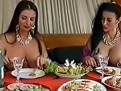Two big-boobed pierced sluts having fun