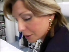 Lucky guy gets cauth by his blond MILF boss in stockings Lucky guy gets cauth by his blond MILF boss in stockings