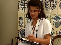 Gorgeous and busty Euro sex doctor having session with a couple