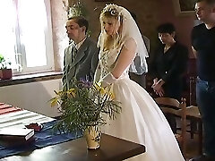 Horny French godmother gets gangbanged on the wedding day