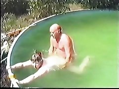 Older duo having Fucky-fucky in The Pool Part 1 Wear Tweed