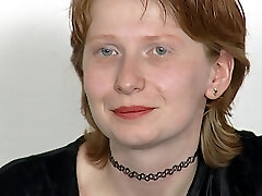 Cute redhead teen gets a pile of cum on her face - 90's retro fuck