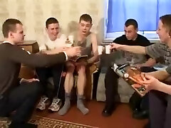 young Russian chick in gangbang