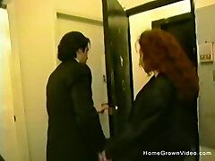 Rigid Boobs Brunette Takes A Load On Her Ass