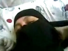 arabo egiziano moglie con il niqab 