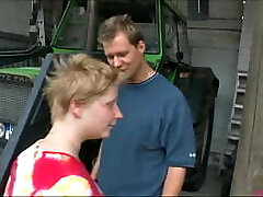 Ugly chubby blondie garage boss fuck her employee, tonguing his cum Ugly chubby blondie garage boss fuck her employee, tonguing his cum