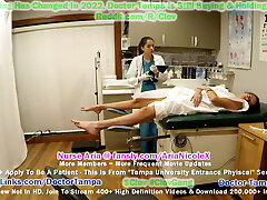 Become Doctor Tampa & Examine Angel Santana With Nurse Aria Nicole During Abasing Gyno Exam Required 4 New Students!