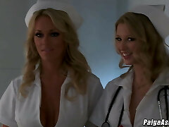 Paige Ashley plumbing Johnny Castle in a hospital threesome