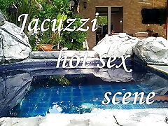Sexy Cougar fucked in jacuzzi outdoor - Amateur Russian couple
