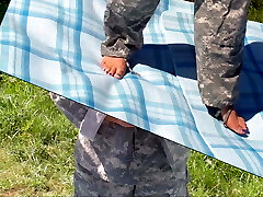 Titten shown in my uniform