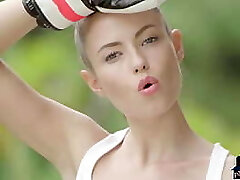 Smallish Russian model with a sexy ass gets naked after boxing Smallish Russian model with a sexy ass gets naked after boxing