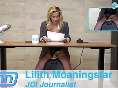 Camsoda - Jerk Off Instructions reporter Lilith Moaningstar masturbating
