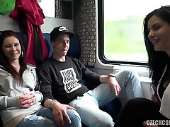 Alex Black - Young Duo Got Agreed To Have Fourway With Us On Crowded Train For Money Watch Full Video In 1080p Streamvid.net