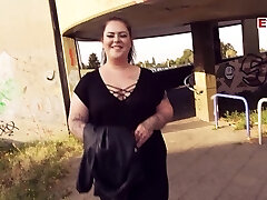 German chubby bbw nubile picked up in public and fucked on street