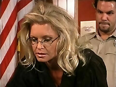 Uber-sexy blonde judge is going to have her pussy wrecked