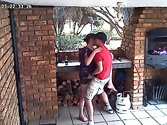 Voyeur: CC TV self catering accomodation couple pummeling on front porch of nature reserve Voyeur: CC TV self catering accomodation couple pummeling on front porch of nature reserve