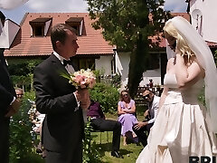 Blonde Vera Jarw having fun while being smashed during wedding